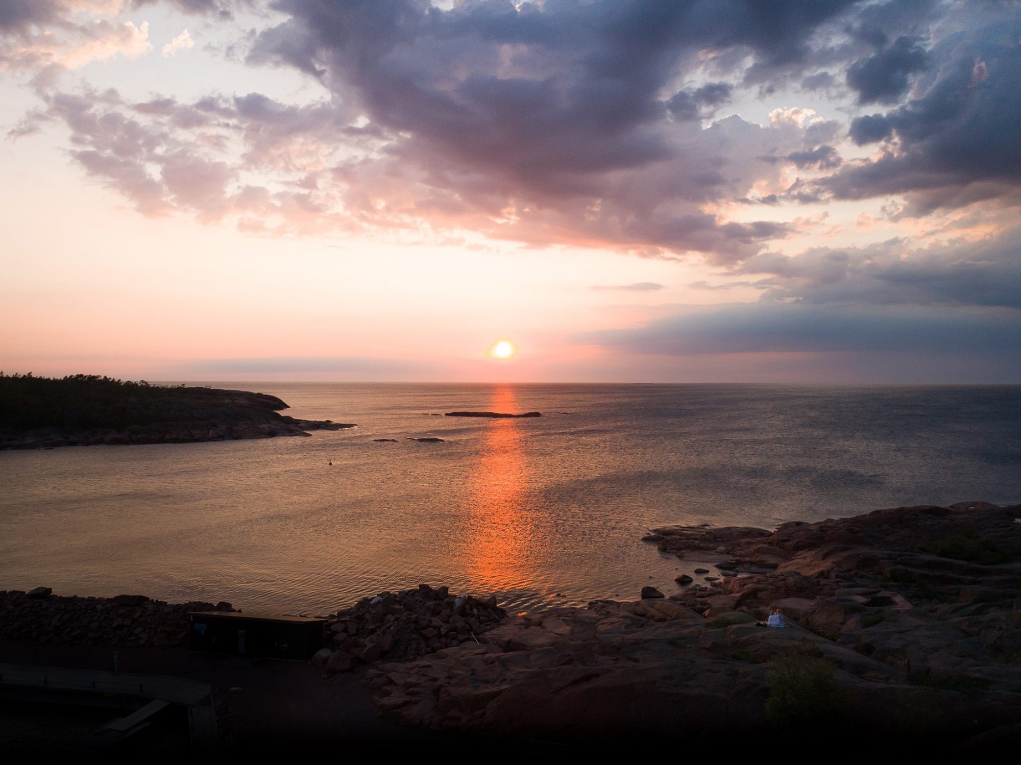 Alandsbanken havsvidden solnedgang klippor