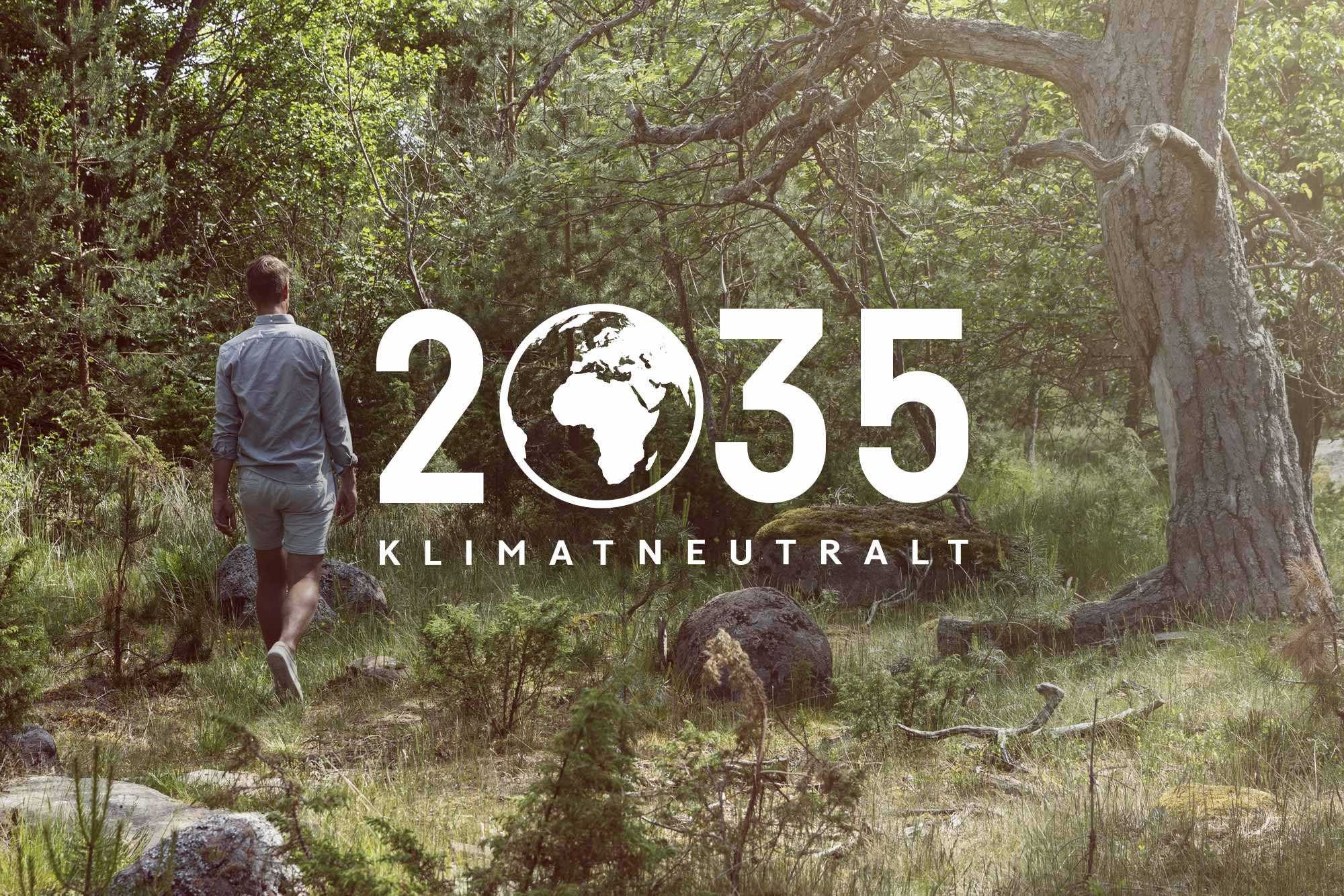 Man skog klimatmal natur stor logo